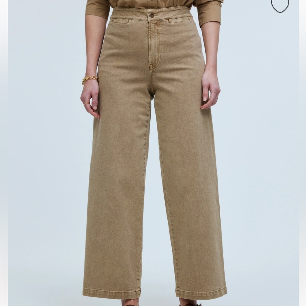 Madewell The Curvy Emmett Wide-Leg Crop Pant: Welt Pocket Edition